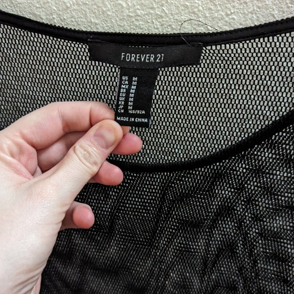 Maxi t-shirt dress mesh f21 - Picture 2 of 4